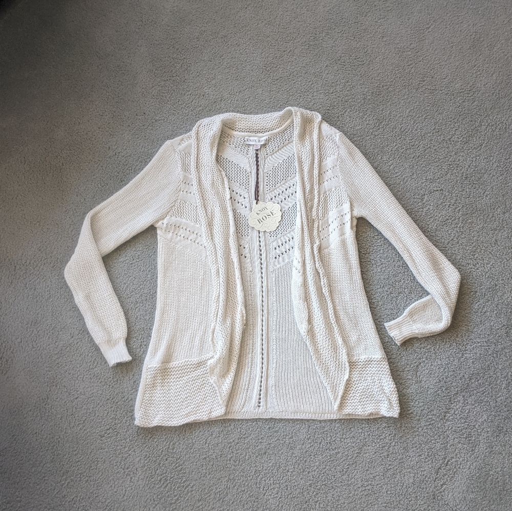 Knox Rose Lightweight Cream Sweater XL